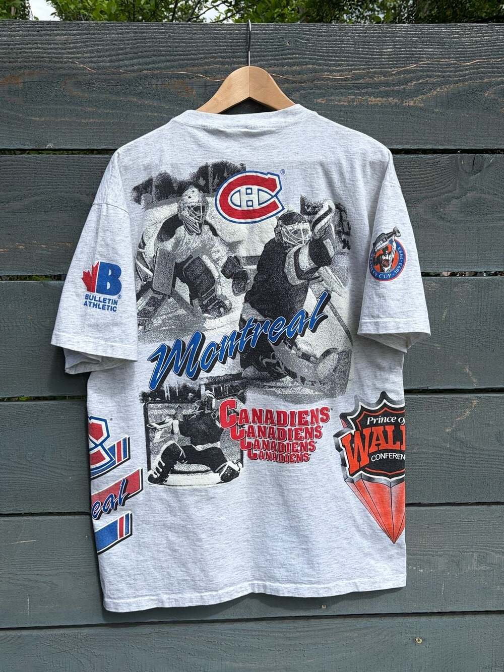 Vintage 1992 Montreal Canadiens NHL Hockey T-Shirt Size Large - Picture 3 of 10